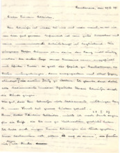 Brief von Emma Haussknecht an Berta Schleicher, mit Grußzeilen von Albert Schweitzer