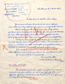 Brief von A. Suttel an A. Schweitzer