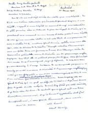 Brief von Albert Schweitzer an die KLM Royal Dutch Airline, mir beschriftetem Kuvert von Emmy Martin
