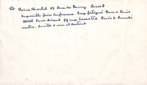 Telegrammtext von Albert Schweitzer an Louis Chantal