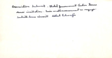 Telegrammtext von Albert Schweitzer an Association Parlament - Hotel Gouverbement Canton Berne