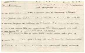 Brief v. Albert Schweitzer an das Pflegepersonal des Missionsspitals