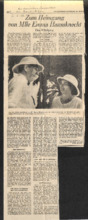 Beschrifteter Zeitungsartikel
