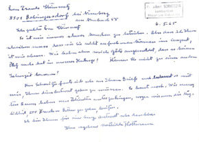 Eigenh. Brief mit Unterschrift