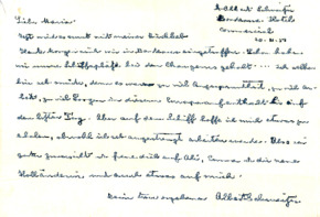 Eigenh. Brief mit Unterschrift