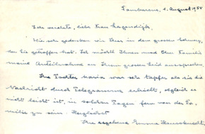 Eigenh. Brief mit Unterschrift