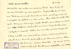 Eigenh. Brief mit Unterschrift
