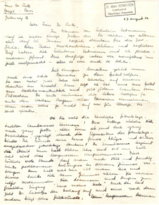 Eigenh. Brief mit Unterschrift v. Munz mit Ergänzungen von Kottmann und Schweitzer