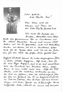 Brief von Ingeborg und Siegfried Neukirch an Familie Sixt