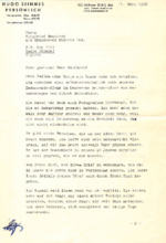 Brief von Hugo Hermann Stinnes (Jr.) an Siegfried Neukirch