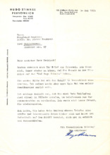 Brief von Hugo Hermann Stinnes (Jr.) an Siegfried Neukirch