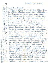 Eigenh. Brief mit Unterschrift