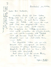 Eigenh. Brief mit Unterschrift