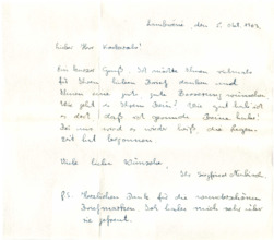 Eigenh. Brief mit Unterschrift