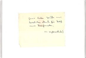 Notiz, handschriftl.