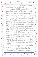 Brief von Rhena Schweitzer-Miller an Siegfried Neukirch