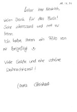 Brief von Laura Steinhart an Siegfried Neukirch