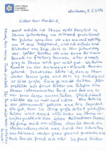 Brief von Lieselotte Berger an Siegfried Neukirch