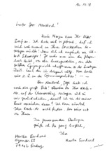 Brief von Marita Borchard an Siegfried Neukirch