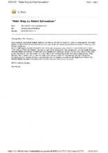 E-Mail von Maximilian Waibel an Siegfried Neukirch