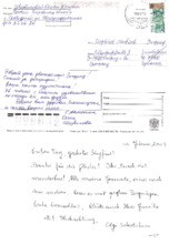 Postkarte von Olga Scherbakova an Siegfried Neukirch