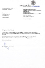 Brief von Prof. Dr. Dr. h.c. U.T. Hopt an Siegfried Neukirch