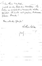 Brief von Prof. Dr. Lothar Käser an Siegfried Neukirch