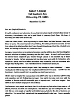 Brief von Robert T. Bower an Siegfried Neukirch
