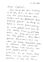 Brief von Ruth Schönbach an Siegfried Neukirch