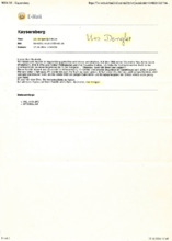 E-Mail von Urs Dengler an Siegfried Neukirch