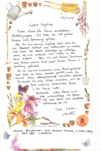 Brief von Christa Burghardt an Siegfried Neukirch