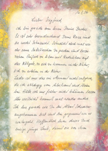 Brief von Christine Garstein an Siegfried Neukirch