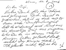 Brief von K.G. Petzl an Siegfried Neukirch