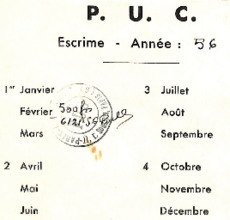 Quittung vom Paris Université Club