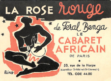 Karte vom Cabaret Africain de Paris