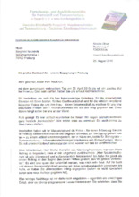 Brief von Monika Disser an Siegfried Neukirch