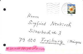 Briefkuvert von Otto Herrmann an Siegfried Neukirch