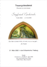 Programmheft Trauergottesdienst