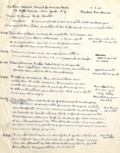 Bestellliste für Medikamente und Klinikbedarf für das Hospital von Dr. Albert Schweitzer