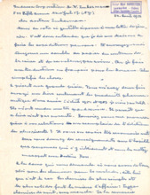 Persönlicher Brief von Dr. Albert Schweitzer an Dr. Zukerman