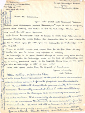 Persönlicher Brief von Ali Silver und Albert Schweitzer an Dr. Zukerman