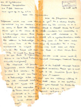 Persönlicher Brief von Ali Silver an Dr. Zukerman