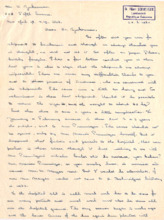 Persönlicher Brief von Ali Silver und Albert Schweitzer an Dr. Zukerman
