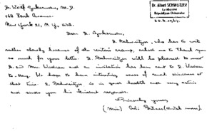 Persönlicher Brief von Ali Silver an Dr. Zukerman