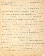 Persönlicher Brief von Emma Hausknecht an Dr. Zukerman