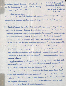Brief von Albert Schweitzer an Henri Lemaire