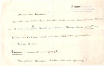Brief von Albert Schweitzer an einen unbekannten Empfänger