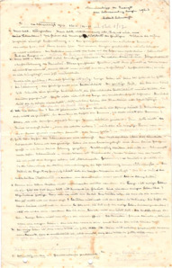 Predigt von Albert Schweitzer zum Ostersonntag, handschriftliches Manuskript