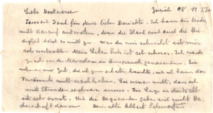 Brief von Albert Schweitzer an Margrieta Van der Kreek