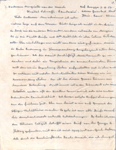 Brief von Albert Schweitzer an Margrieta Van der Kreek